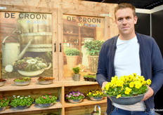 De Croon Plants werd vertegenwoordigd door Michael de Croon. Michael liet het perkgoed, waaronder de Violen, zien samen met de Sempervivum en Selaginella zien op de beurs.